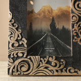 Carved Brown Wooden Frame