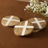 Resin Inlay Wooden Coasters- Set of 4