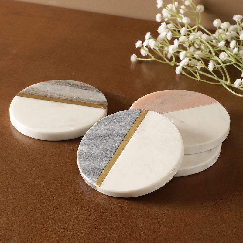 Dual Marble Coasters- Set of 4