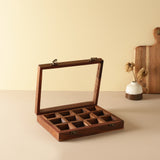 Wooden Spice Box with Spoon- 12 Part