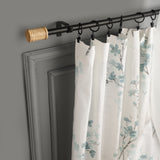 Cylindrical Cane Finial Extendable Curtain Rod Matte Black GAUGE-0.5-0.75" (Hardware Included)