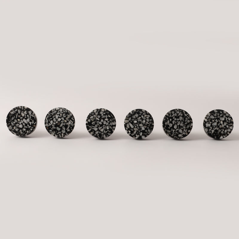 Terrazzo Resin Knob- Set of 6