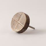 Stripped Wooden Knob- Set of 6