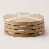 Resin Inlay Wooden Coasters- Set of 4