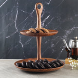 Two Tier Cupcake Wooden Stand