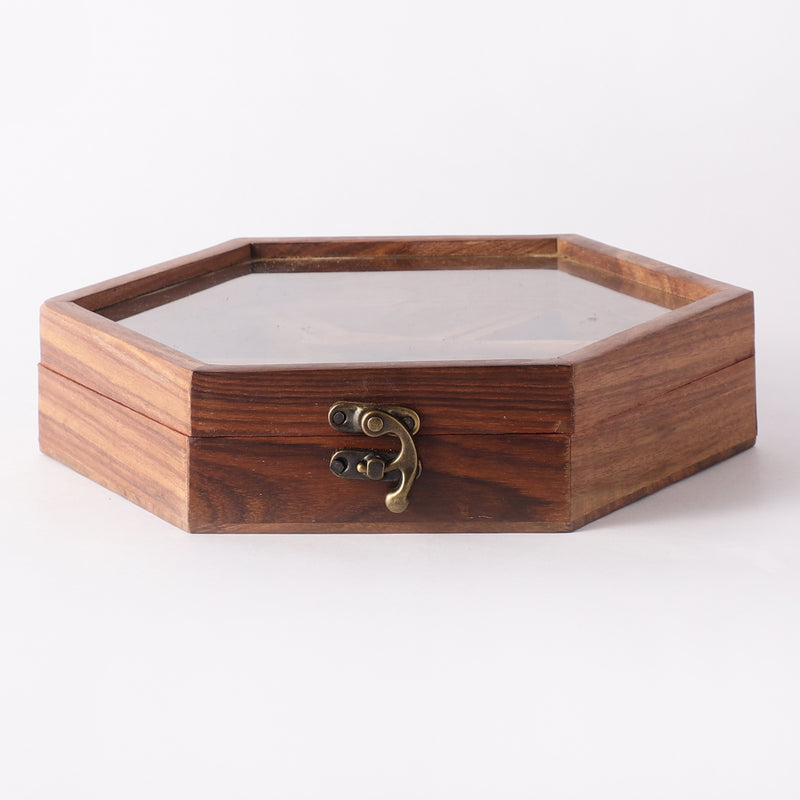 Wooden Spice Box with Spoon- 6 Part